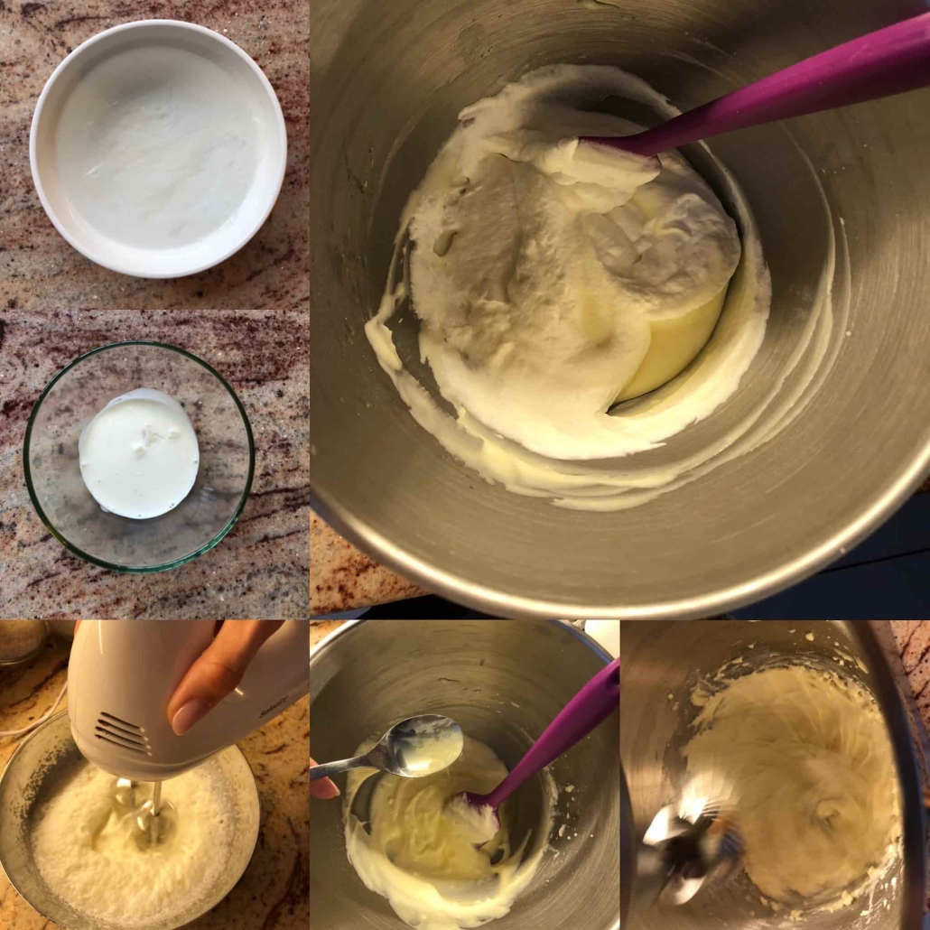 fasi per la preparazione della crema al limoncello