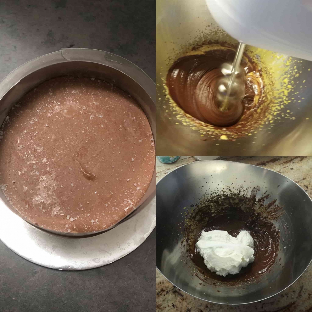 fasi per preparare la mousse al cioccolato fondente per la brawl star tart