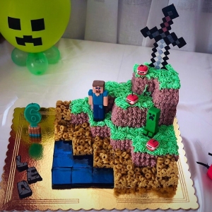 torta minecraft completa
