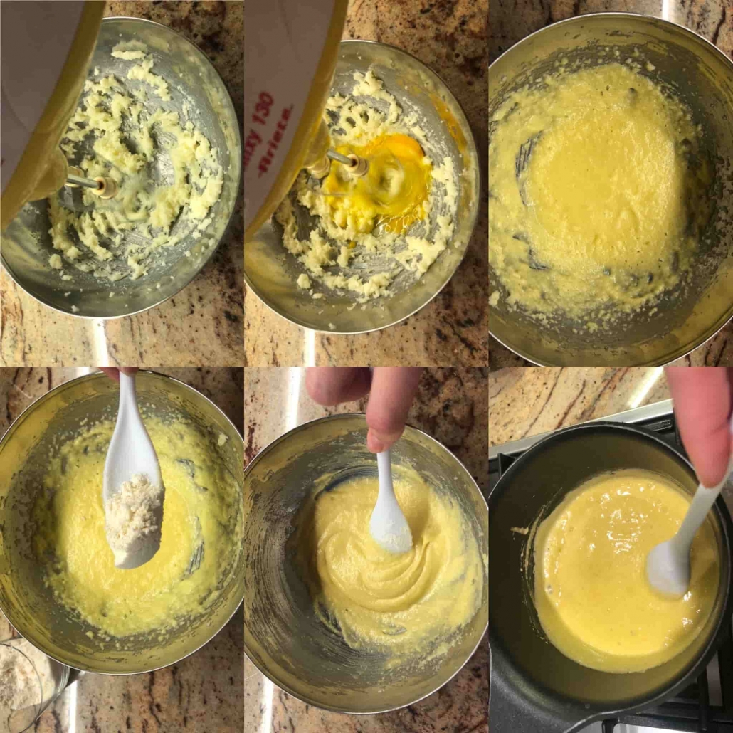 fasi per preparare la crema frangipane