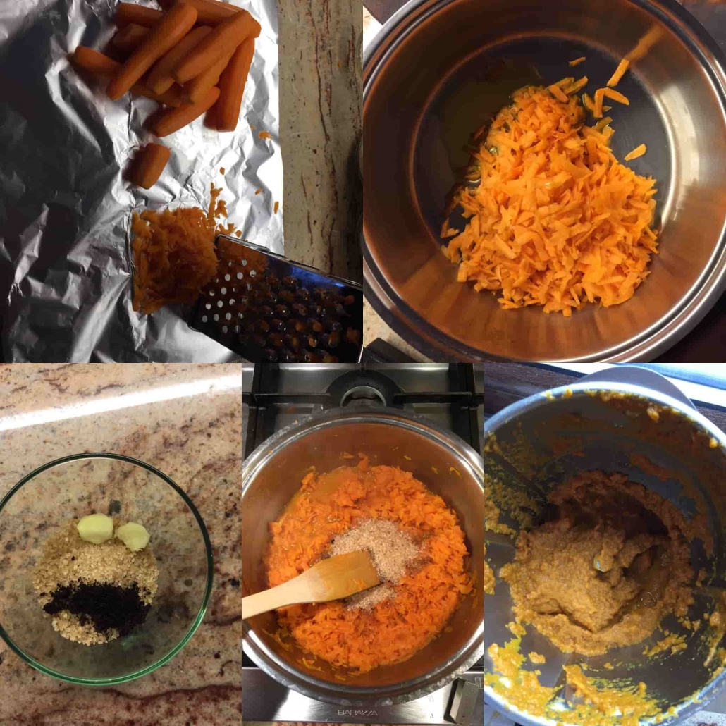 fasi per preparare la crema di carote