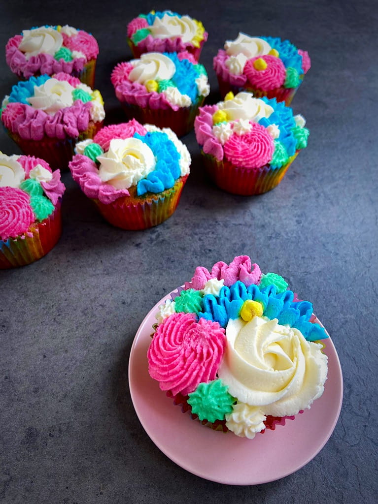 free cupcakes con decorazione in camy cream senza lattosio