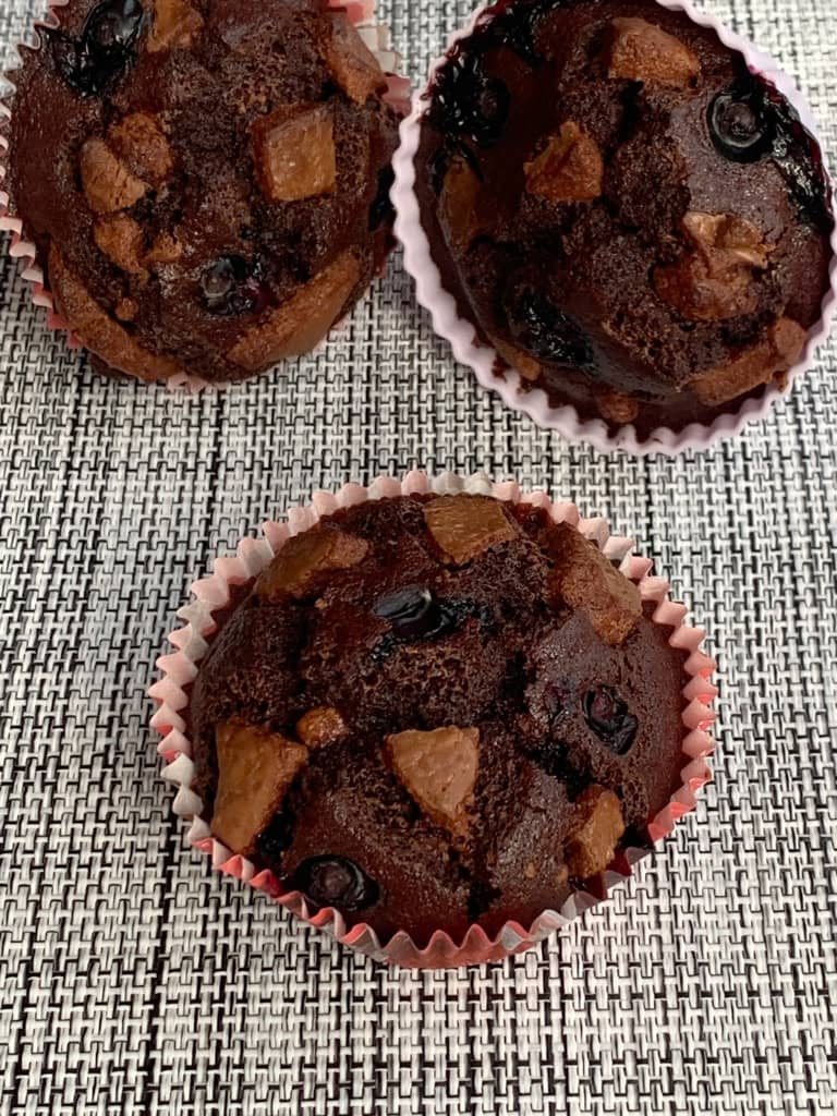 i miei muffins mirtillo e cioccolato
