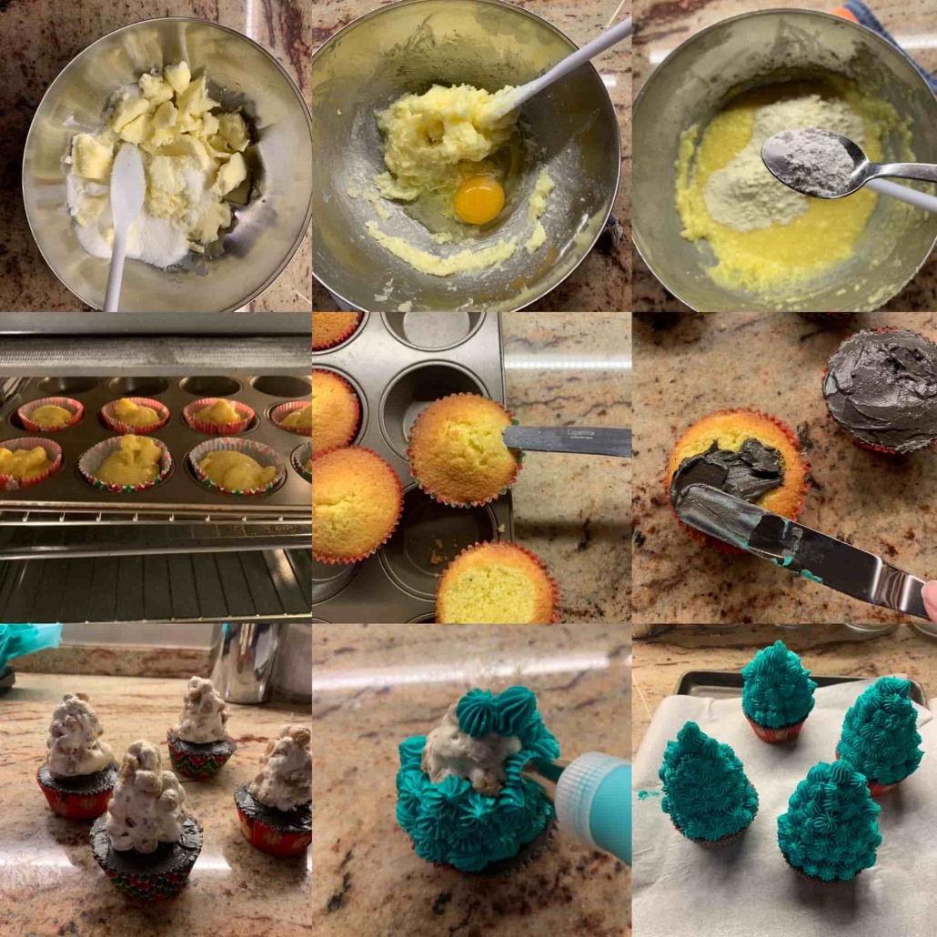 fasi per preparare i cupcakes