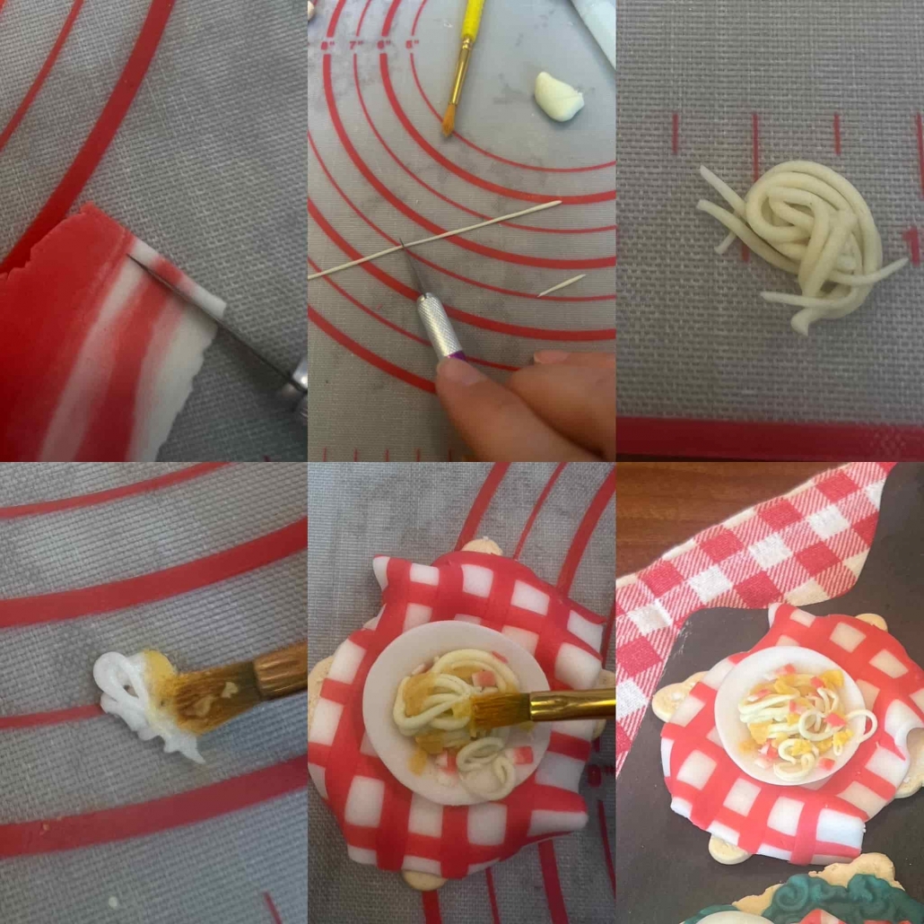 preparazione degli spaghetti con la crema d'uovo ed il guanciale