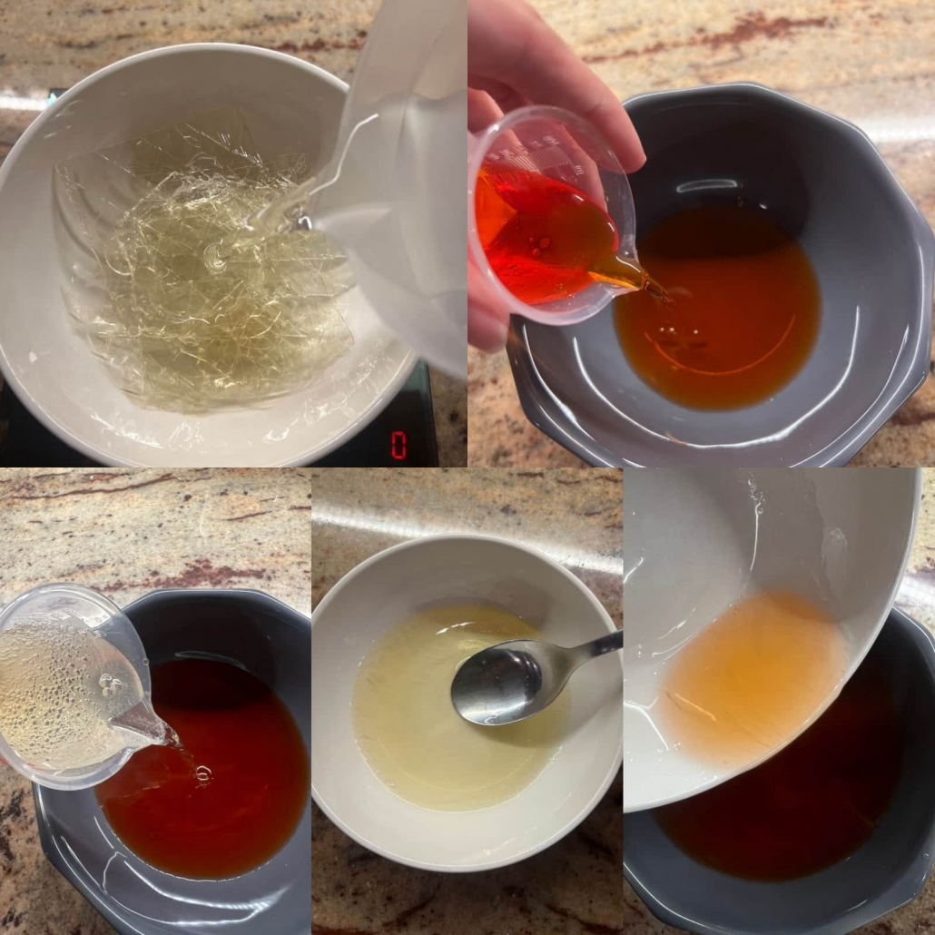 preparazione della gelatina allo spritz